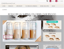 Tablet Screenshot of dermacia.com